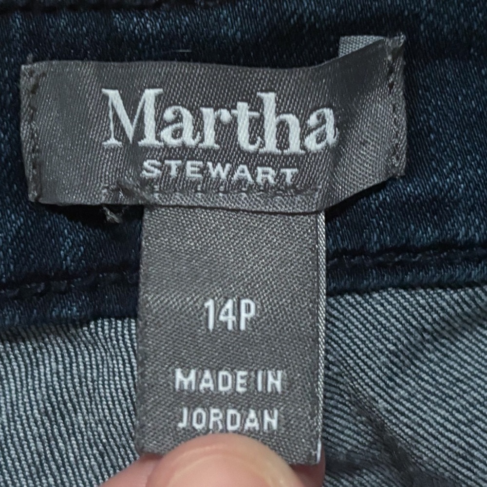Martha Stewart Patchwork Jeans Size 14P Boho Hippie Cottage Core Whimsical - Picture 2 of 4